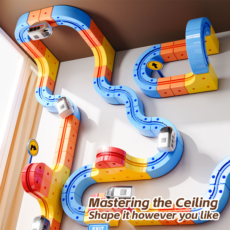Naivah Magnetic Rail Track Set — Build on Floors, Walls & Ceilings