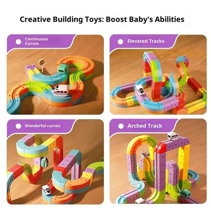 Naivah Magnetic Rail Track Set — Build on Floors, Walls & Ceilings