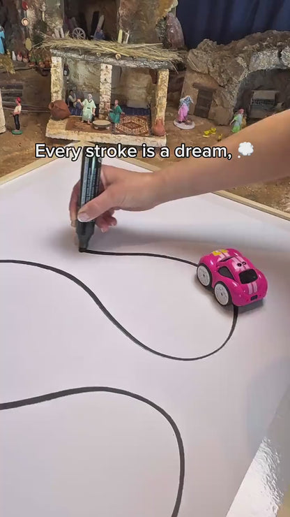Naivah Smart Sensor RC Car following a hand-drawn line in Patrol Pattern mode